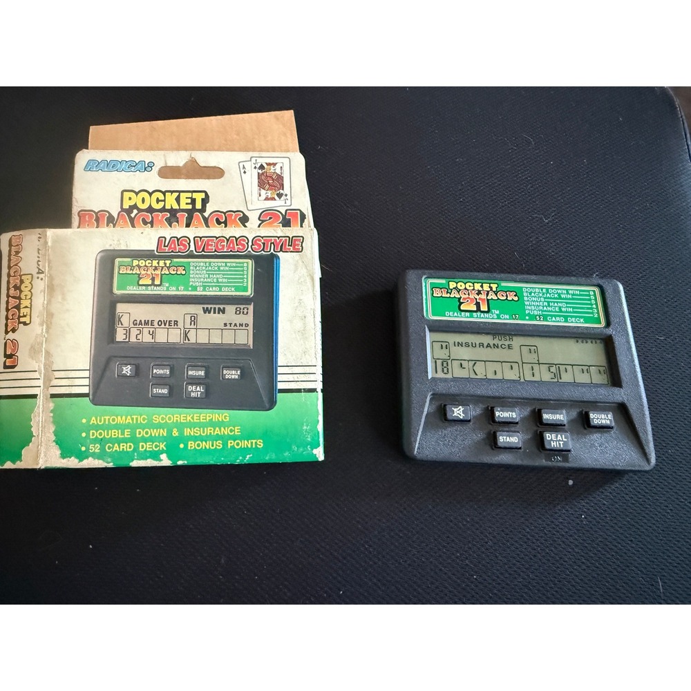nos Radica Pocket Blackjack 21 Las Vegas Style Electronic Handheld‎ Game